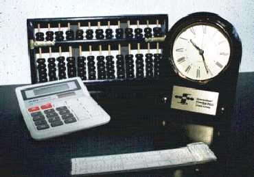 abaco, orologio, regolo, calcolatrice (abacus, clock, calculator, ruler)  (foto di D. Natale)
